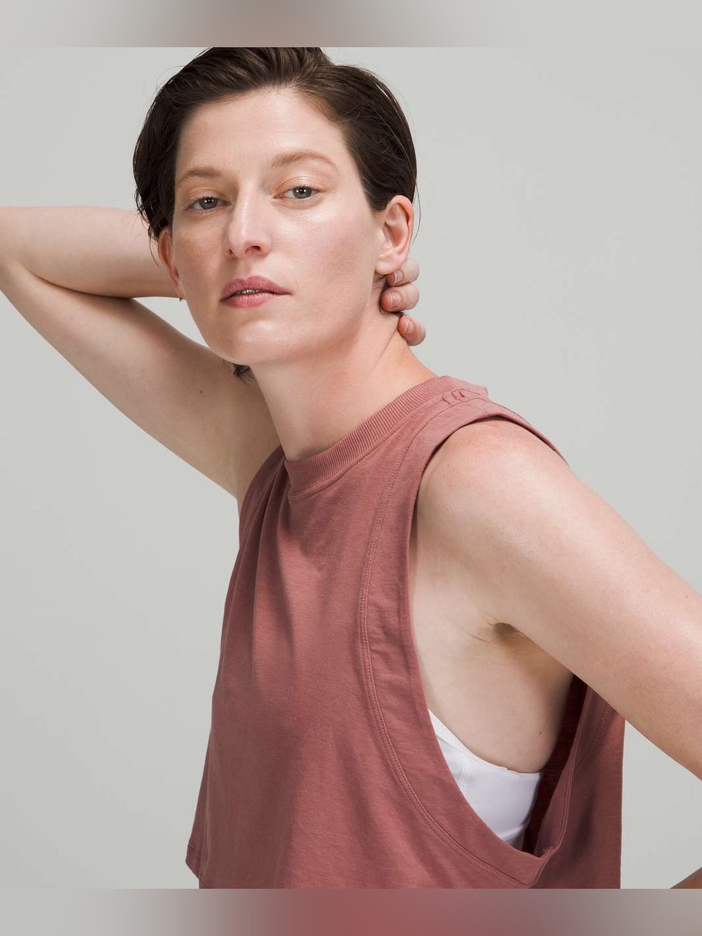 Lululemon Muscle Love Crop Tank *Tough Vitasea Earthy Clay. Brown - Size 6